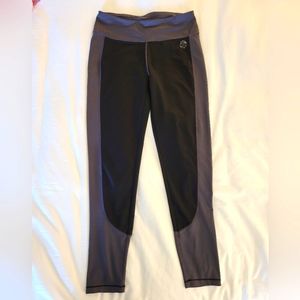 Womens Gold's Gym Black & Grey Yoga Pants